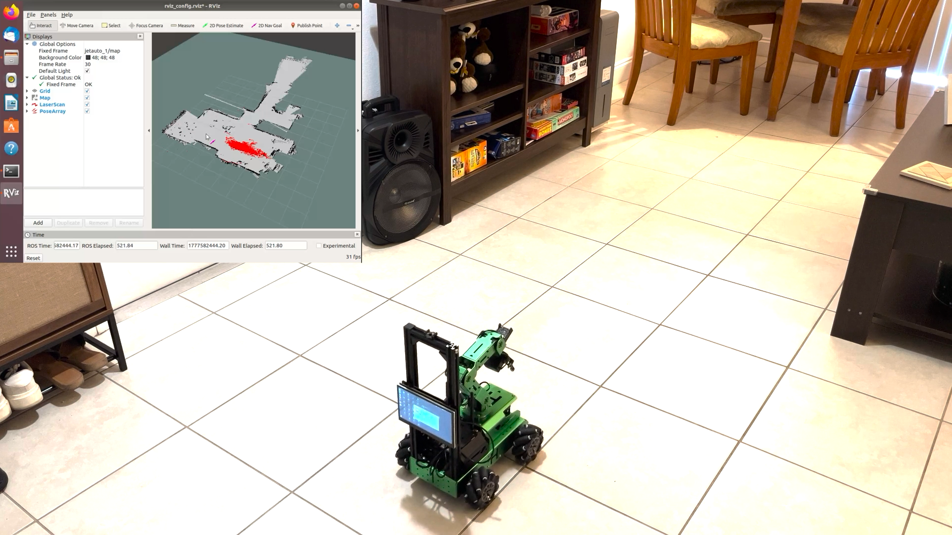 Screenshot of a video demo of the implementation.